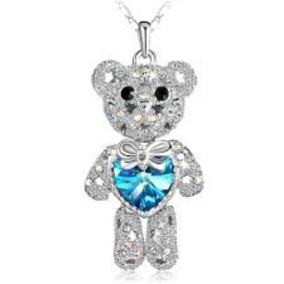 Crystals from Swarovski, Teddy Bear Necklace - Picture 5 of 8